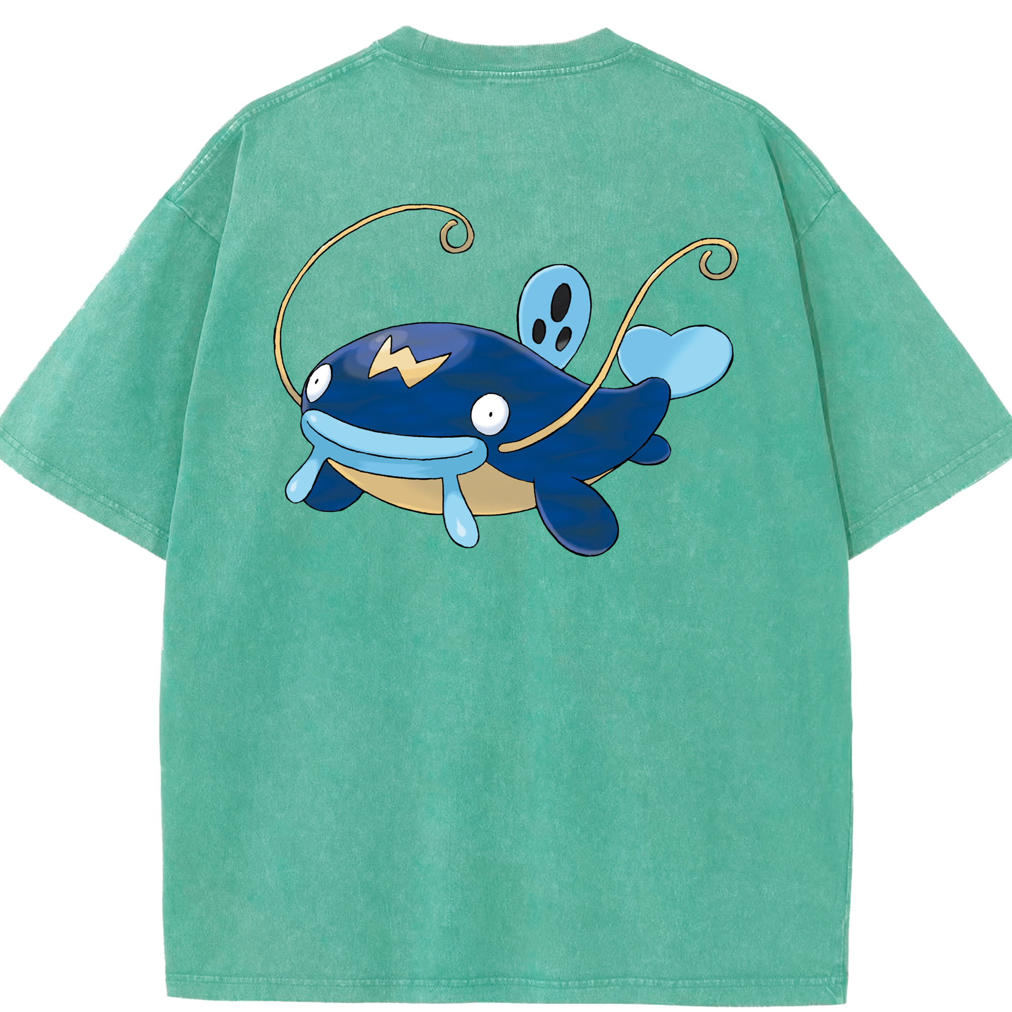 （画像用） ポケットモンスター Pokémon 綿100% ヴィンテージ風 半袖Tシャツ（背面プリント）